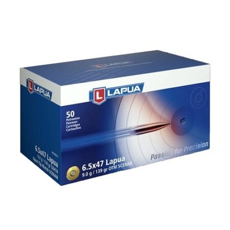 Lapua 6.5x47 Lapua 139 Gr. Scenar Open Tip Match- Box of 50