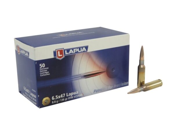 Lapua 6.5x47 Lapua 136 Gr. Scenar-L Open Tip Match- Box of 50