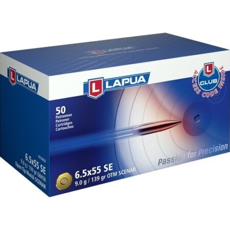 Lapua 6.5x55 SE 139 Gr. Scenar Open Tip Match- Box of 50