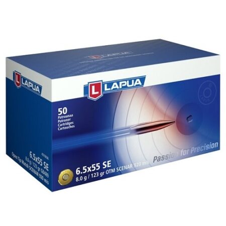 Lapua 6.5x55 SE 123 Gr. Scenar Open Tip Match- Box of 50