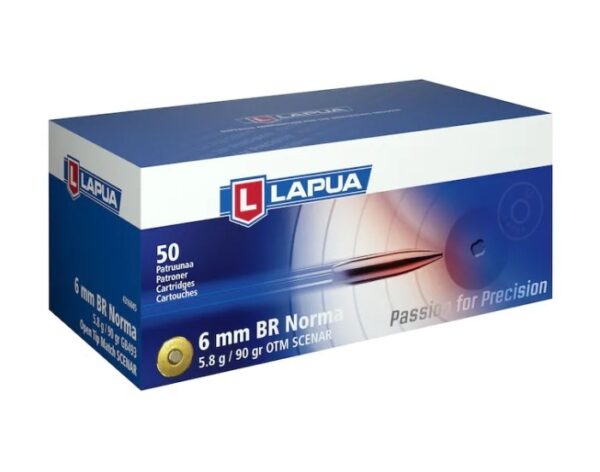 Lapua Scenar 6mm Norma BR (Bench Rest) 90 Gr. Scenar-L Open Tip Match- Box of 50
