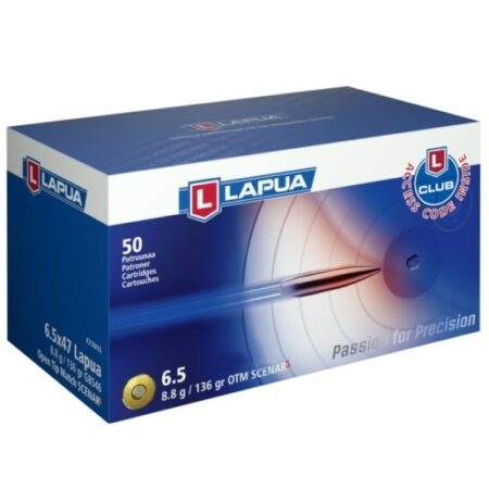 Lapua 6.5 Creedmoor 136 Gr. Scenar-L Open Tip Match- Box of 50