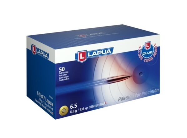 Lapua 6.5 Creedmoor 136 Gr. Scenar-L Open Tip Match- Box of 50