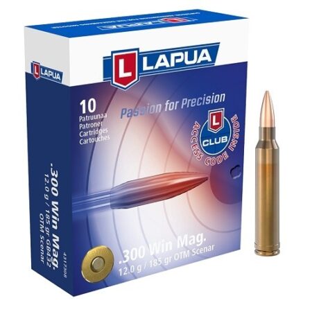 Lapua .300 Winchester Magnum 185 Gr. Scenar Open Tip Match- Box of 10
