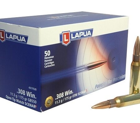 Lapua .308 Winchester 167 Gr. Scenar Open Tip Match- Box of 50