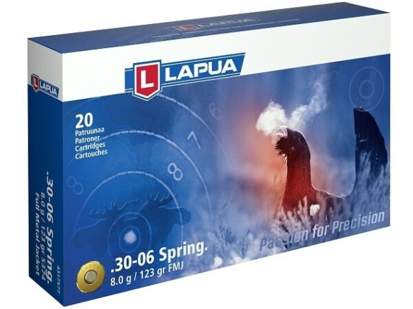 Lapua 30-06 Springfield 123 Gr. Full Metal Jacket- Box of 20