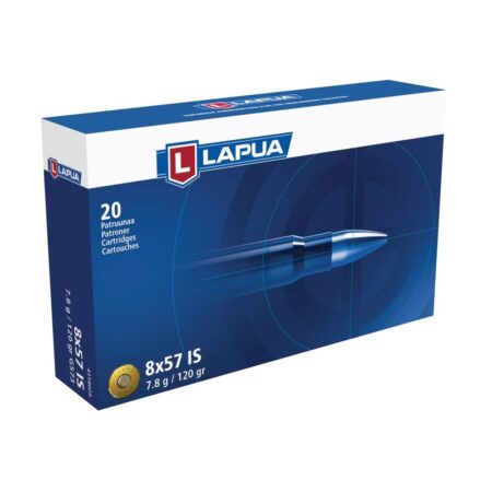 Lapua 8x57mm IS Mauser 120 Gr. Open Tip Match- Box of 20