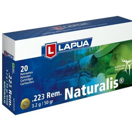 Lapua Naturalis .223 Remington 50 Gr. Naturalis Solid- Lead-Free- Box of 20