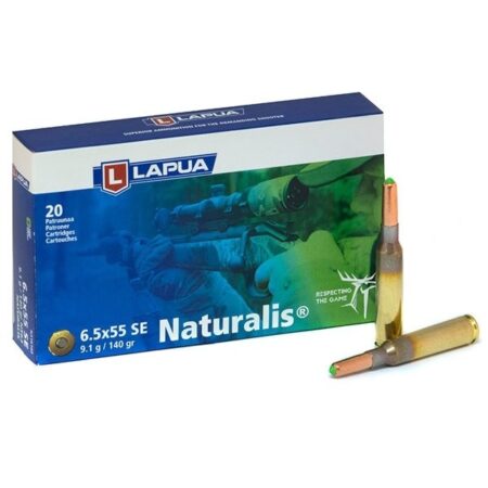 Lapua Naturalis 6.5x55 SE 140 Gr. Naturalis Solid- Lead-Free- Box of 20