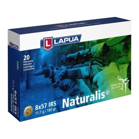 Lapua Naturalis 8x57mm IRS Mauser (8mm Rimmed Mauser) 180 Gr. Naturalis Solid- Lead-Free- Box of 20