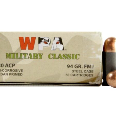 Wolf Military Classic .380 ACP 94 Gr. Full Metal Jacket (Bi-Metal)- Box of 50