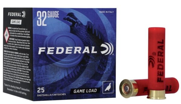 Federal Upland Game Load 32 Gauge 2-1/2" 1/2 oz #8 Shot- Box of 25