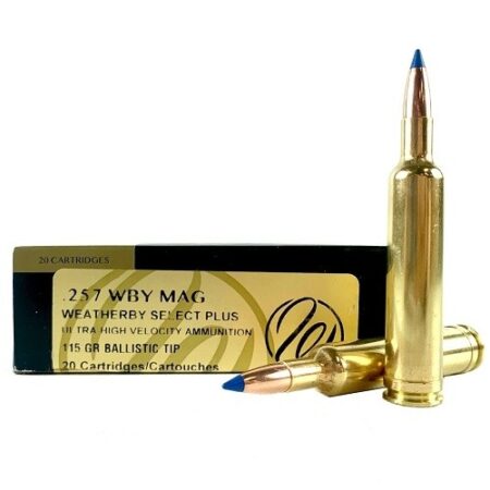 Weatherby Select Plus .257 Weatherby Magnum 115 Gr. Nosler Ballistic Tip- Box of 20