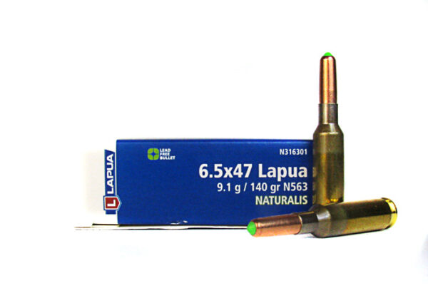 Lapua Naturalis 6.5x47mm Lapua 140 Gr. Naturalis Solid- Lead-Free- Box of 20