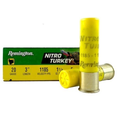Remington Nitro Turkey 20 Gauge 3" 1-1/4oz #5 Extra Hard Lead Shot- Box of 10