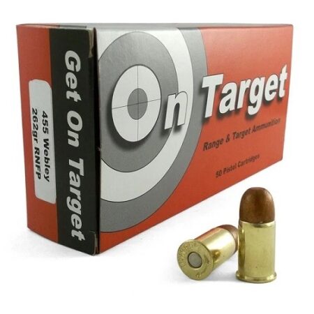 On Target 455 Webley 262 Gr. Lead Round Nose- Box of 50