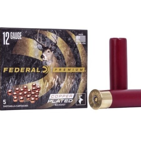 Federal Premium 12 Gauge 3-1/2" 00 Buckshot 18 Copper Plated Pellets- Box of 5