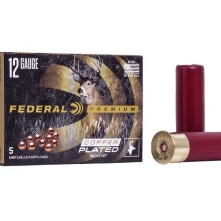 Federal Premium 12 Gauge 3" 000 Buckshot 10 Copper Plated Pellets- Box of 5