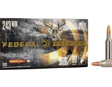 Federal Premium .243 Winchester 90 Gr. Nosler Accubond- Box of 20
