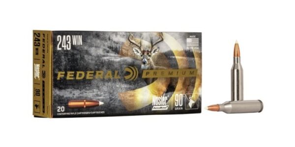 Federal Premium .243 Winchester 90 Gr. Nosler Accubond- Box of 20