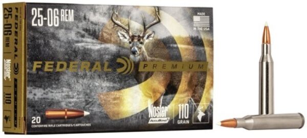 Federal Premium .25-06 Remington 110 Gr. Nosler Accubond- Box of 20