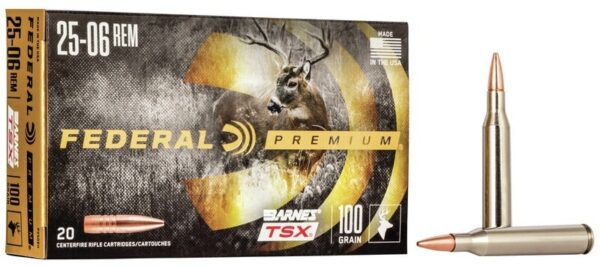 Federal Premium .25-06 Remington 100 Gr. Barnes TSX- Lead Free- Box of 20