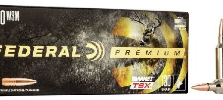 Federal Premium .270 Winchester Short Magnum (WSM) 130 Gr. Barnes TSX- Lead Free- Box of 20