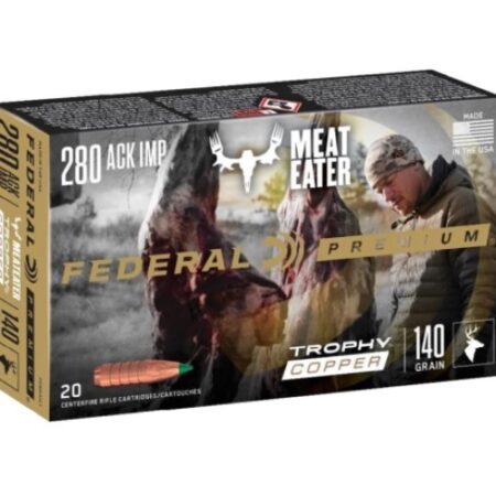 Federal Premium .280 Remington Ackley Improved 140 Gr. Trophy Copper Tipped Boat Tail- Lead-Free- Box of 20