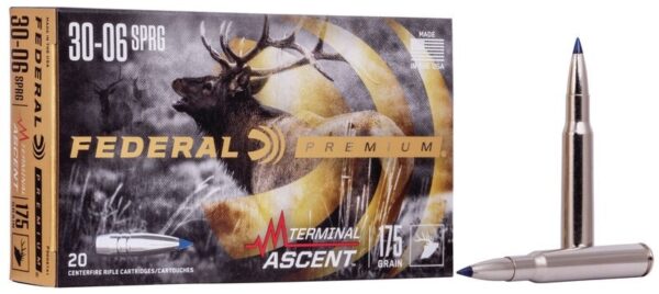 Federal Premium Terminal Ascent 30-06 Springfield 175 Gr. Slipstream Polymer Tip- Box of 20