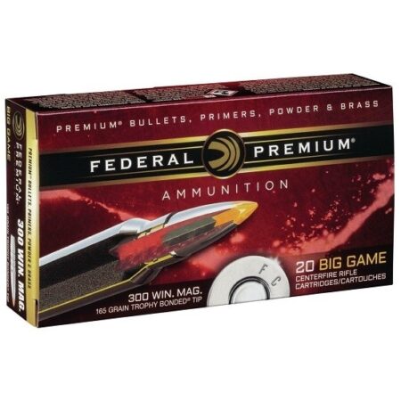 Federal Premium .300 Winchester Magnum 165 Gr. Trophy Bonded Tip- Box of 20