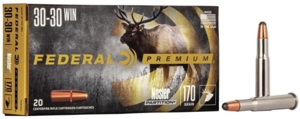 Federal Premium Vital-Shok .30-30 Winchester 170Gr. Nosler Partition- Box of 20