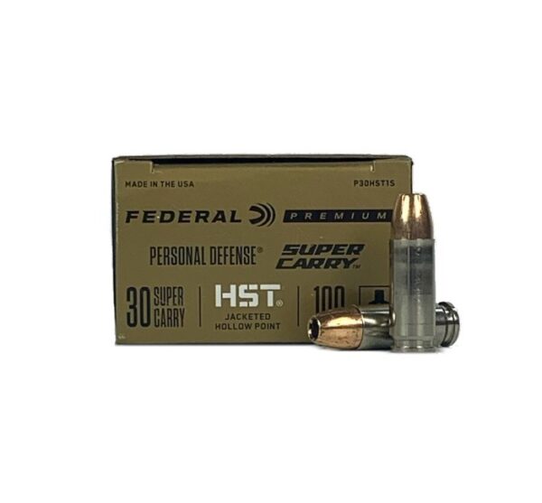 Federal Premium Personal Defense .30 Super Carry 100 Gr. HST Jacketed Hollow Point- Box of 20
