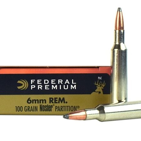 Federal Premium Vital-Shok 6mm Remington 100 Gr. Nosler Partition- Box of 20