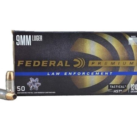 Federal Premium Law Enforcement 9mm Luger 124 Gr. Tactical HST Jacketed Hollow Point- Box of 50