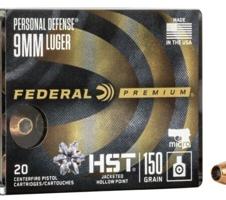 Federal Premium Personal Defense Micro 9mm Luger 150 Gr. HST Jacketed Hollow Point- Box of 20