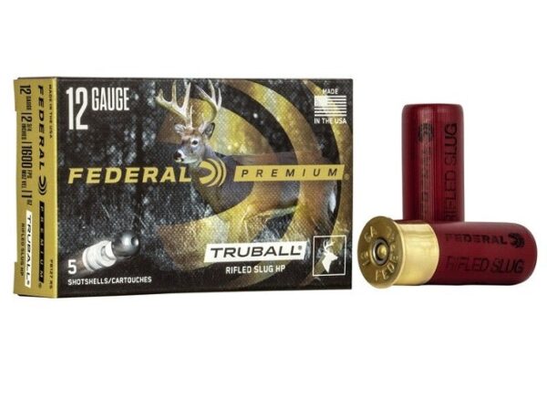 Federal Premium 12 Gauge 2-3/4" 1 oz TruBall Hollow Point Rifled Slug- Box of 5
