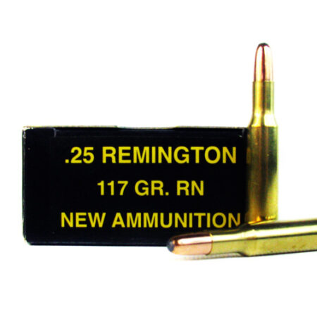PCI .25 Remington 117 Gr. Hornady Jacketed Round Nose Soft Point- Box of 20