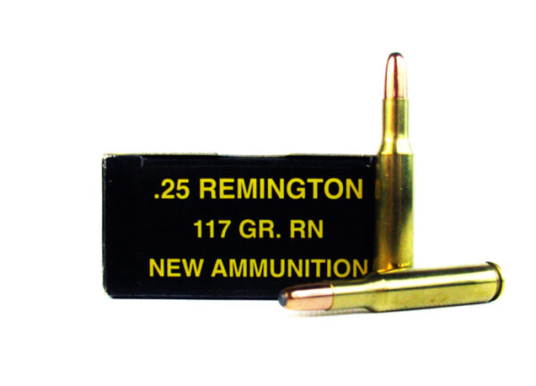 PCI .25 Remington 117 Gr. Hornady Jacketed Round Nose Soft Point- Box of 20
