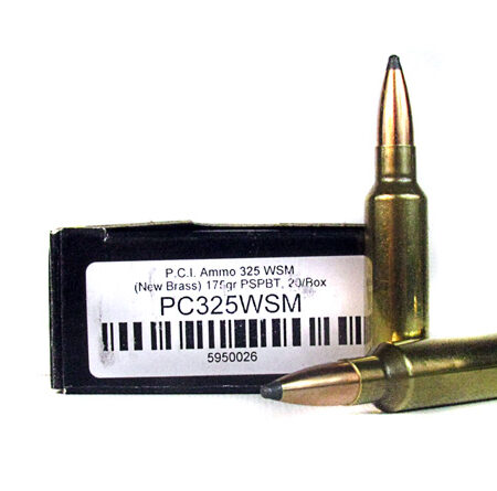 PCI .325 Winchester Short Magnum (WSM) 175 Gr. Pointed Soft Point Boat Tail- Box of 20