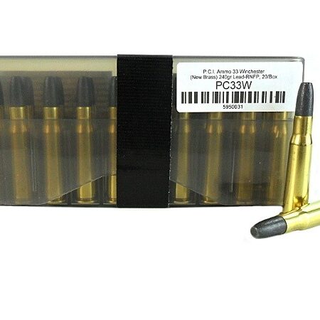 PCI .33 Winchester 240 Gr. Lead Round Nose Flat Point- Box of 20