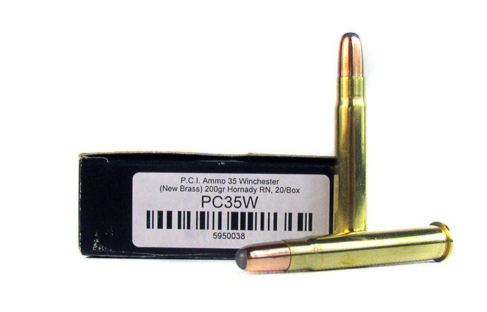 PCI .35 Winchester 200 Gr. Hornady Jacketed Round Nose Soft Point- Box of 20