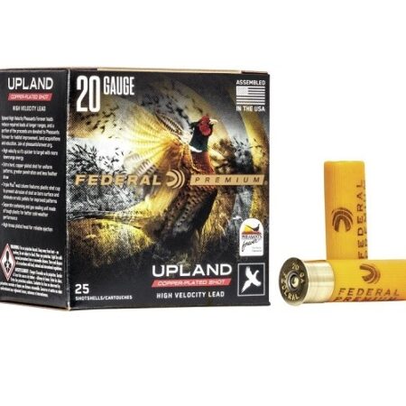 Federal Premium Upland 20 Gauge 2-3/4" 1oz High Velocity Copper-Plated #6 Shot- Box of 25