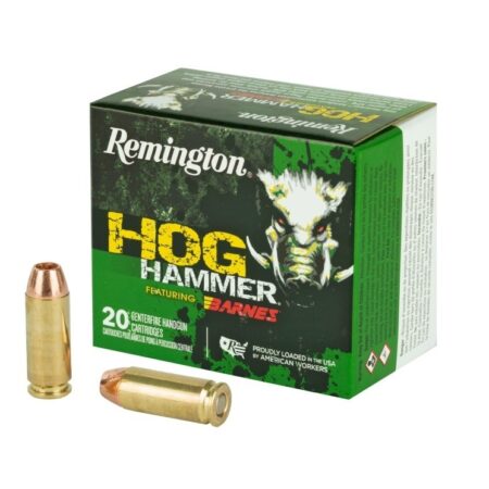 Remington Hog Hammer 10mm Auto 155 Gr. Barnes XPB Solid Copper Hollow Point- Lead-Free- Box of 20