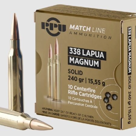 Prvi Partizan .338 Lapua Magnum 240 Gr. Match Solid- Box of 10