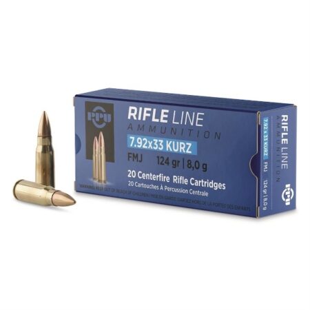Prvi Partizan 7.92x33mm Kurz Mauser 124 Gr. Full Metal Jacket- Box of 20