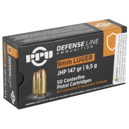 Prvi Partizan Defense 9mm Luger 147 Gr. Jacketed Hollow Point- Box of 50