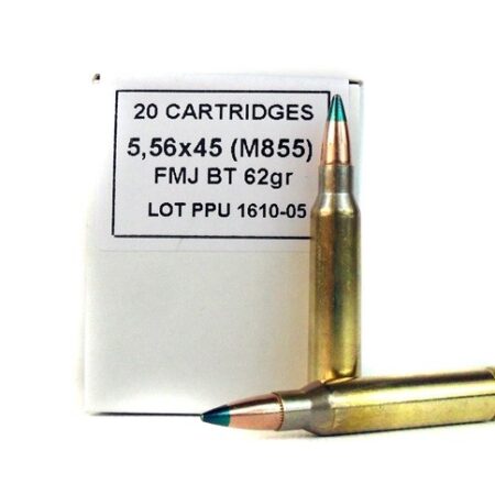 Prvi Partizan 5.56x45mm NATO 62 Gr. M855 SS109 Penetrator Full Metal Jacket- Box of 20