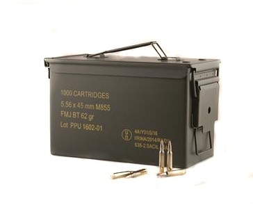 Prvi Partizan 5.56x45mm NATO 62 Gr. M855 Full Metal Jacket- Ammo Can of 1,000