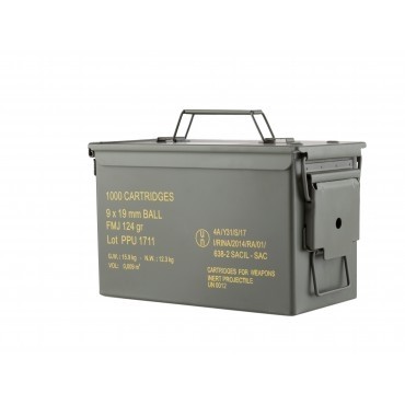 Prvi Partizan 9mm Luger 124 Gr. Full Metal Jacket- Ammo Can of 1,000