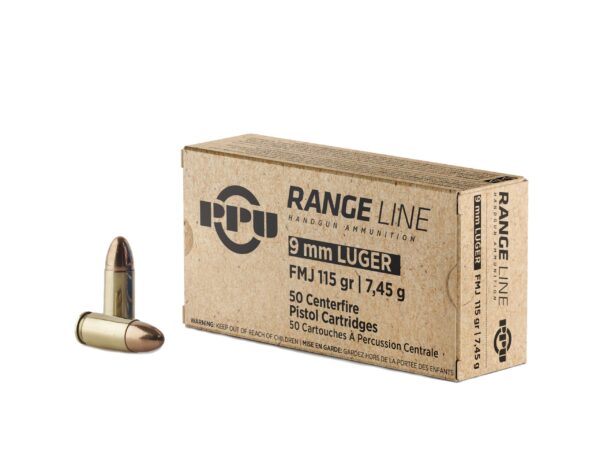 Prvi Partizan Range 9mm Luger 115 Gr. Full Metal Jacket- Box of 50